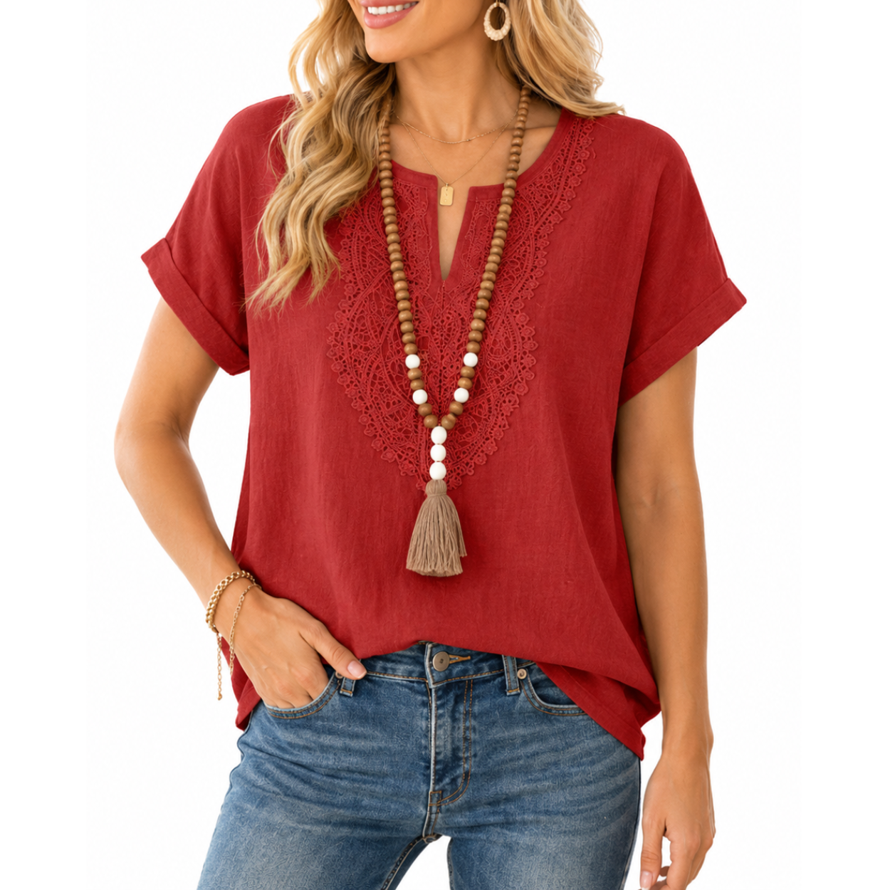 Summer And Casual V Shirts Short Sleeve For Women