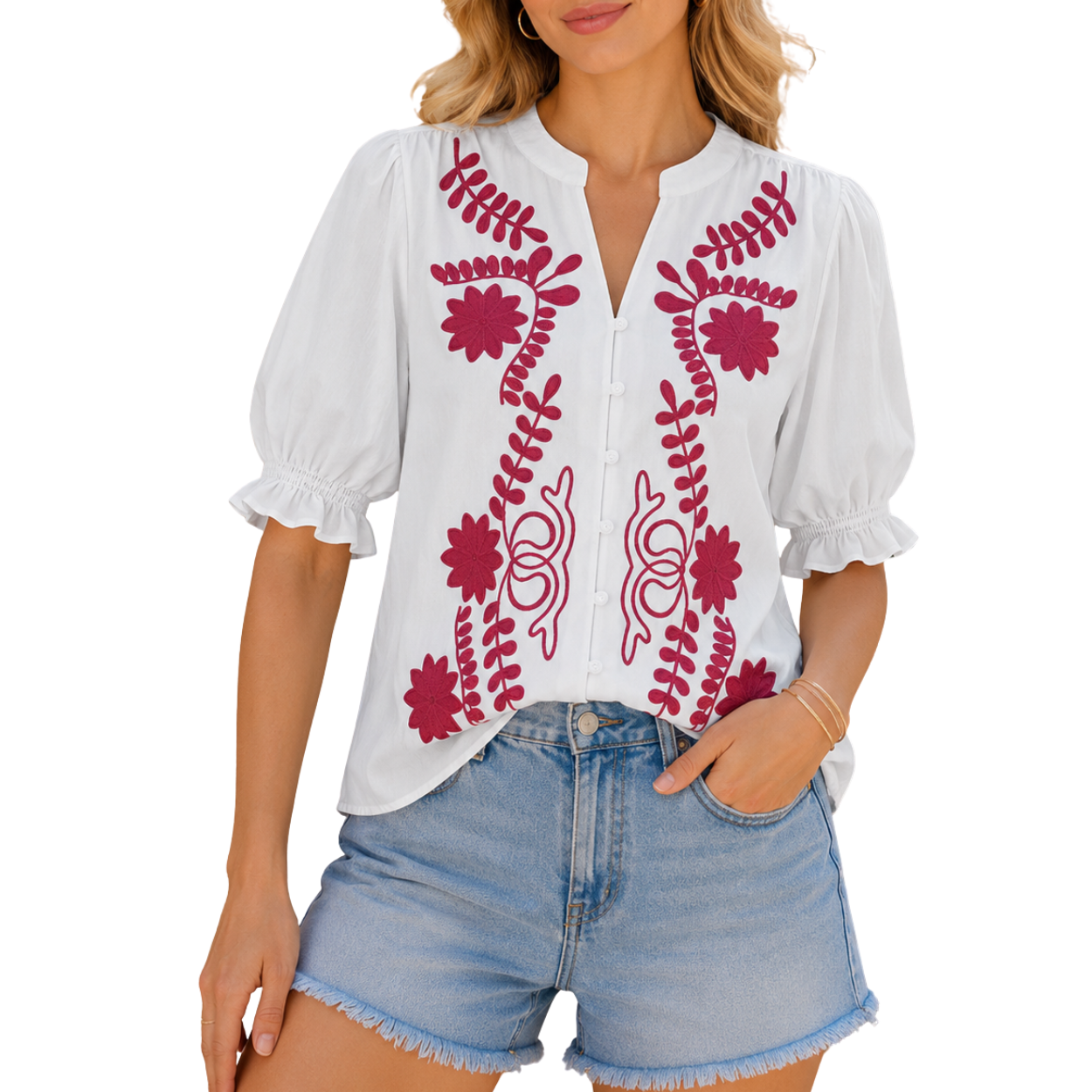 Casual Floral Printed  Boho Tops For Women