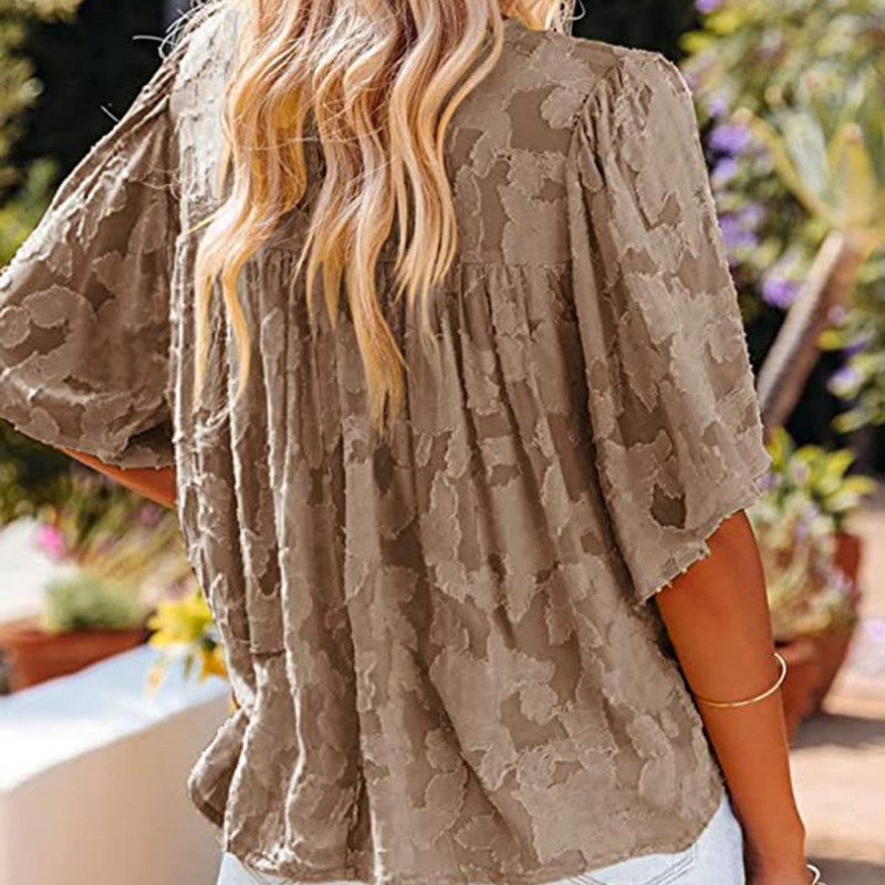Horn Sleeve Doll Lace Blouse-My Comfy Blouse