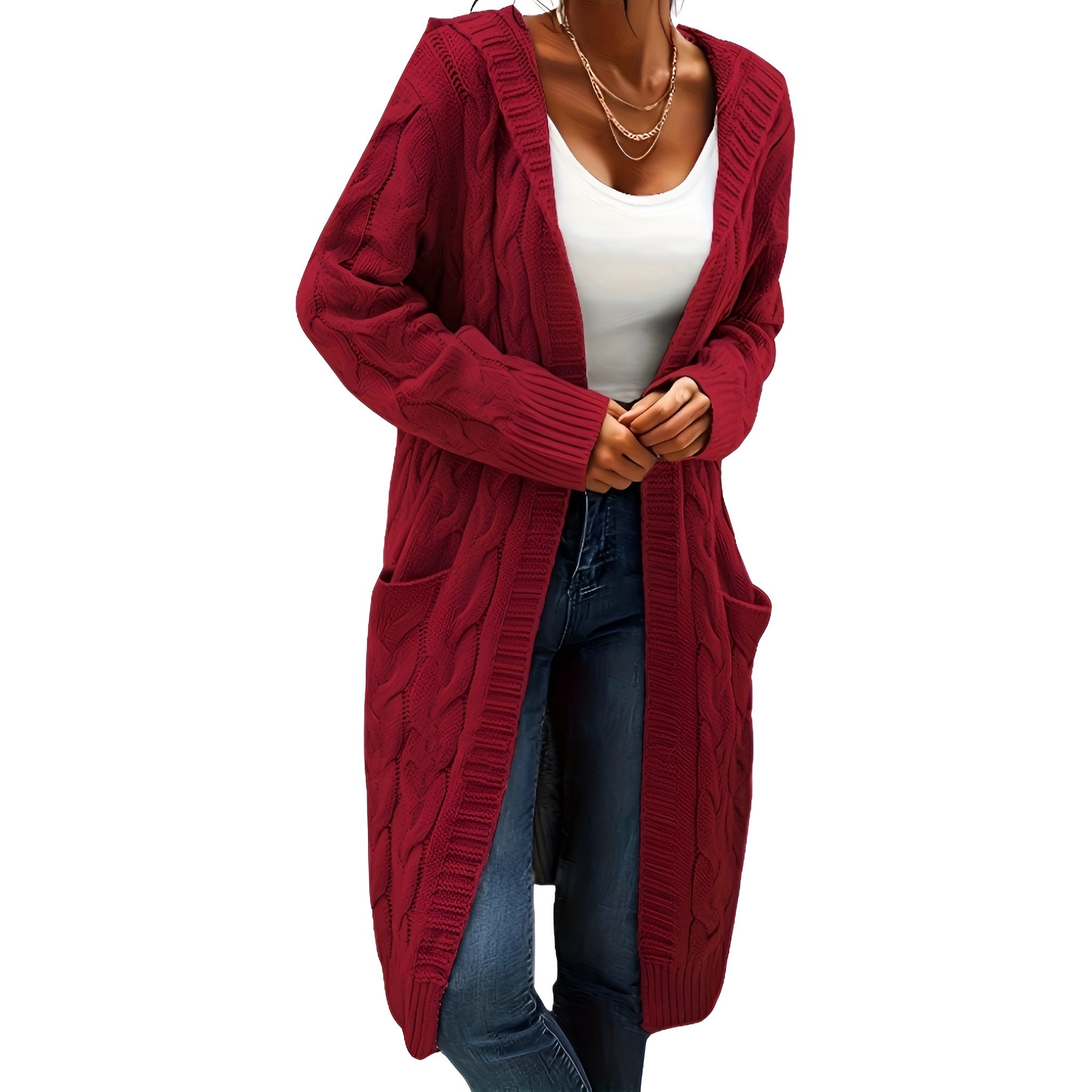 Casual Long Cardigan Knitwear For Women