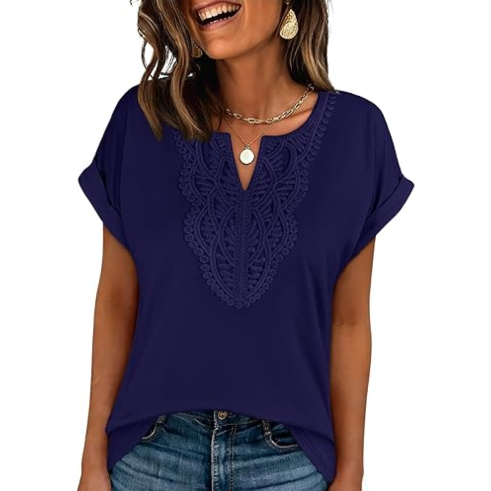 Vintage Inspired Smocked Blouse Casual Summer Wear For Women