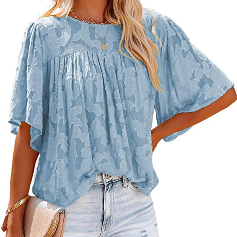 Horn Sleeve Doll Lace Blouse-My Comfy Blouse