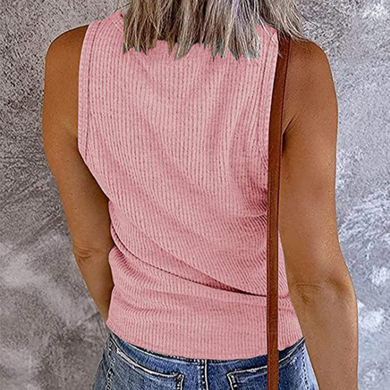 V Neck Sleeves Less Top-My Comfy Blouse