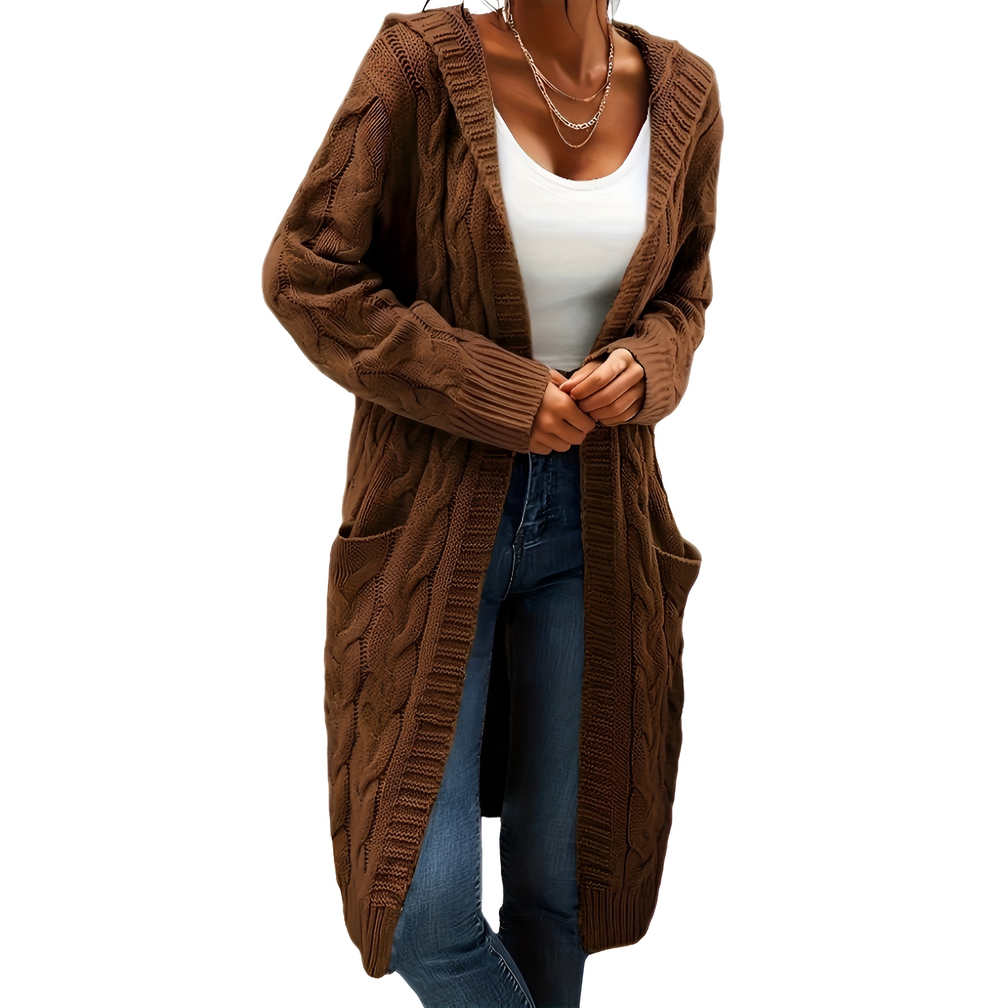 Casual Long Cardigan Knitwear For Women