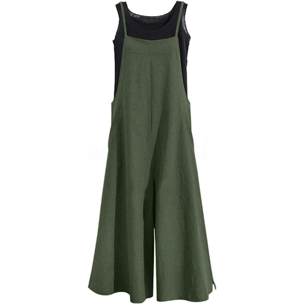 Casual And Cropped Loose Wide Leg Rompers Fit For Women