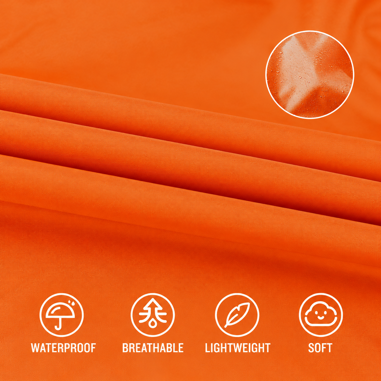 Waterproof Hooded Zipper Raincoat with Pockets for Adults
