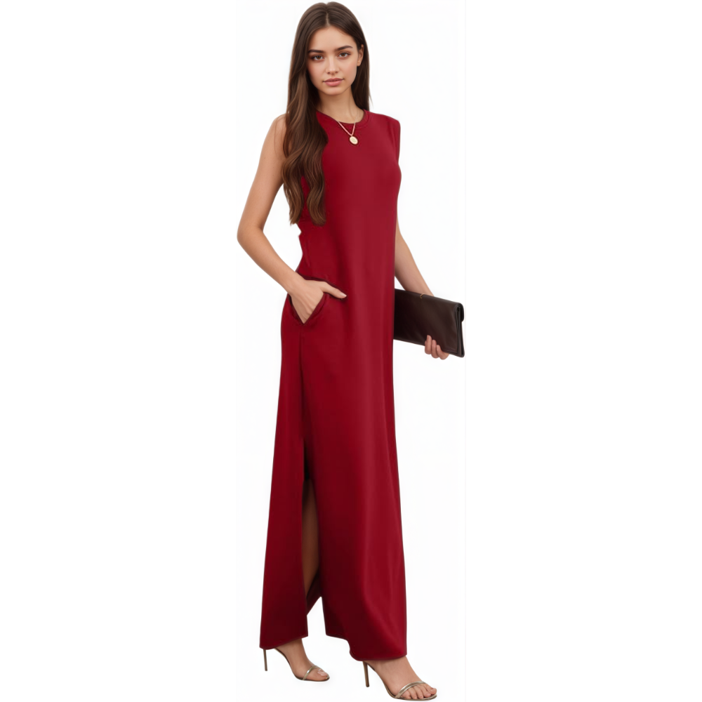 Casual Loose Maxi Dress With Pockets For Women