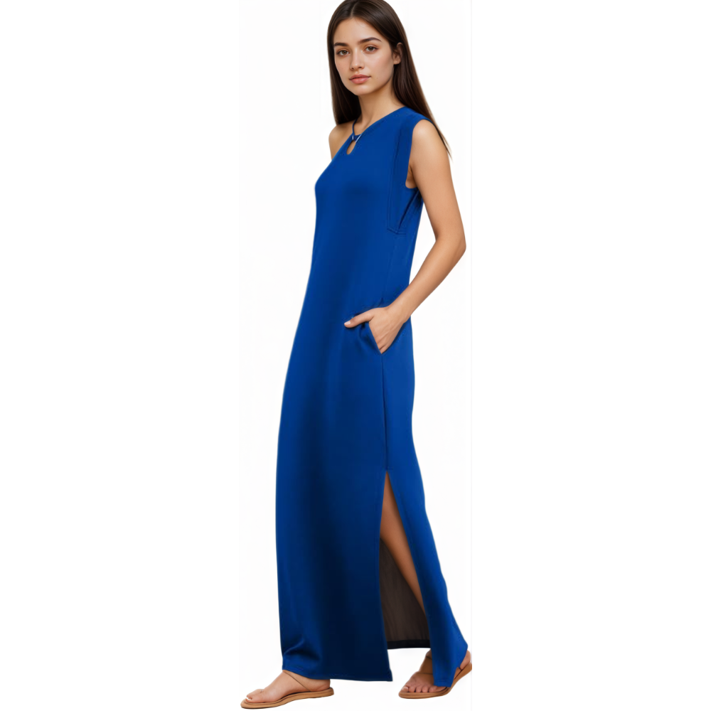 Casual Loose Maxi Dress With Pockets For Women