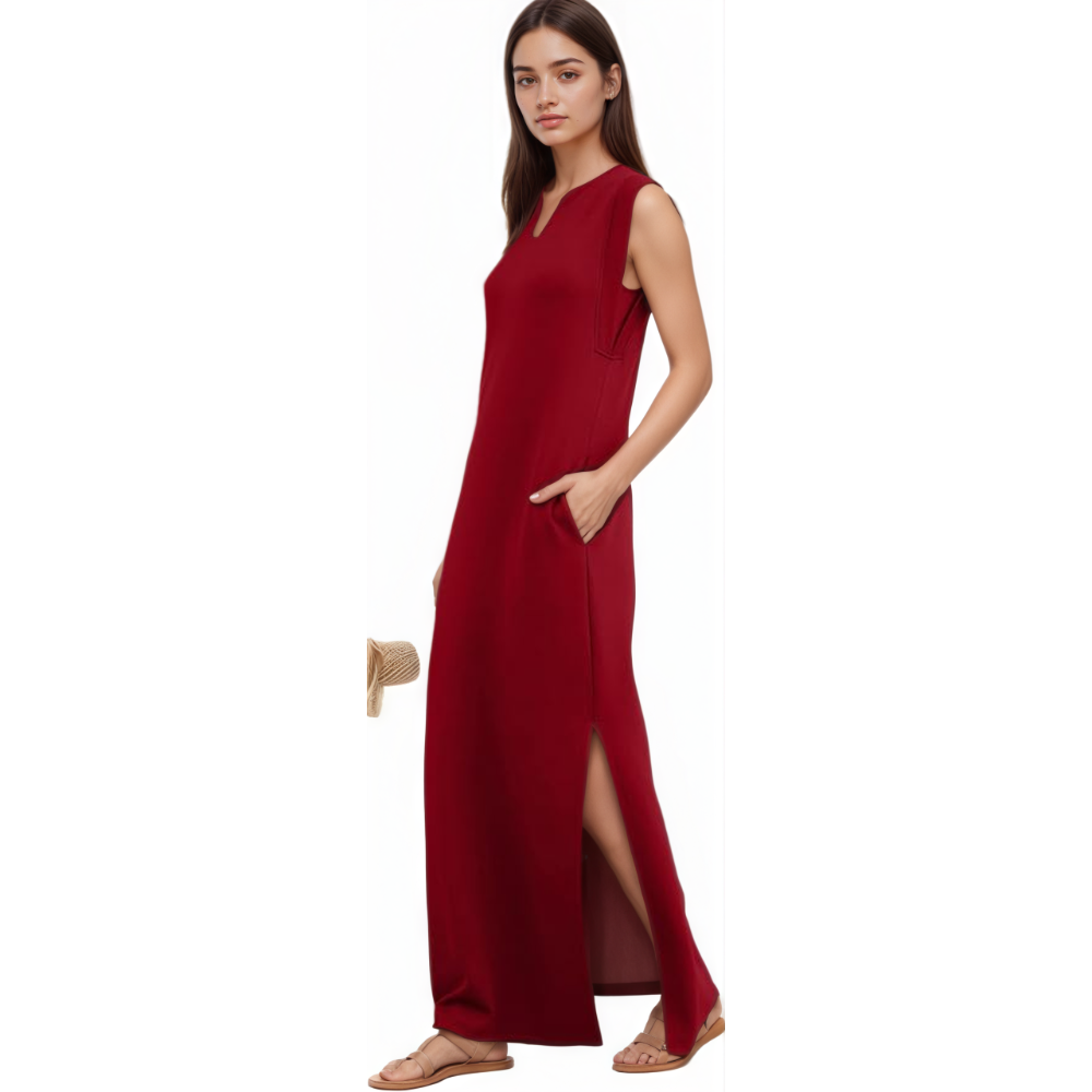 Casual Loose Maxi Dress With Pockets For Women
