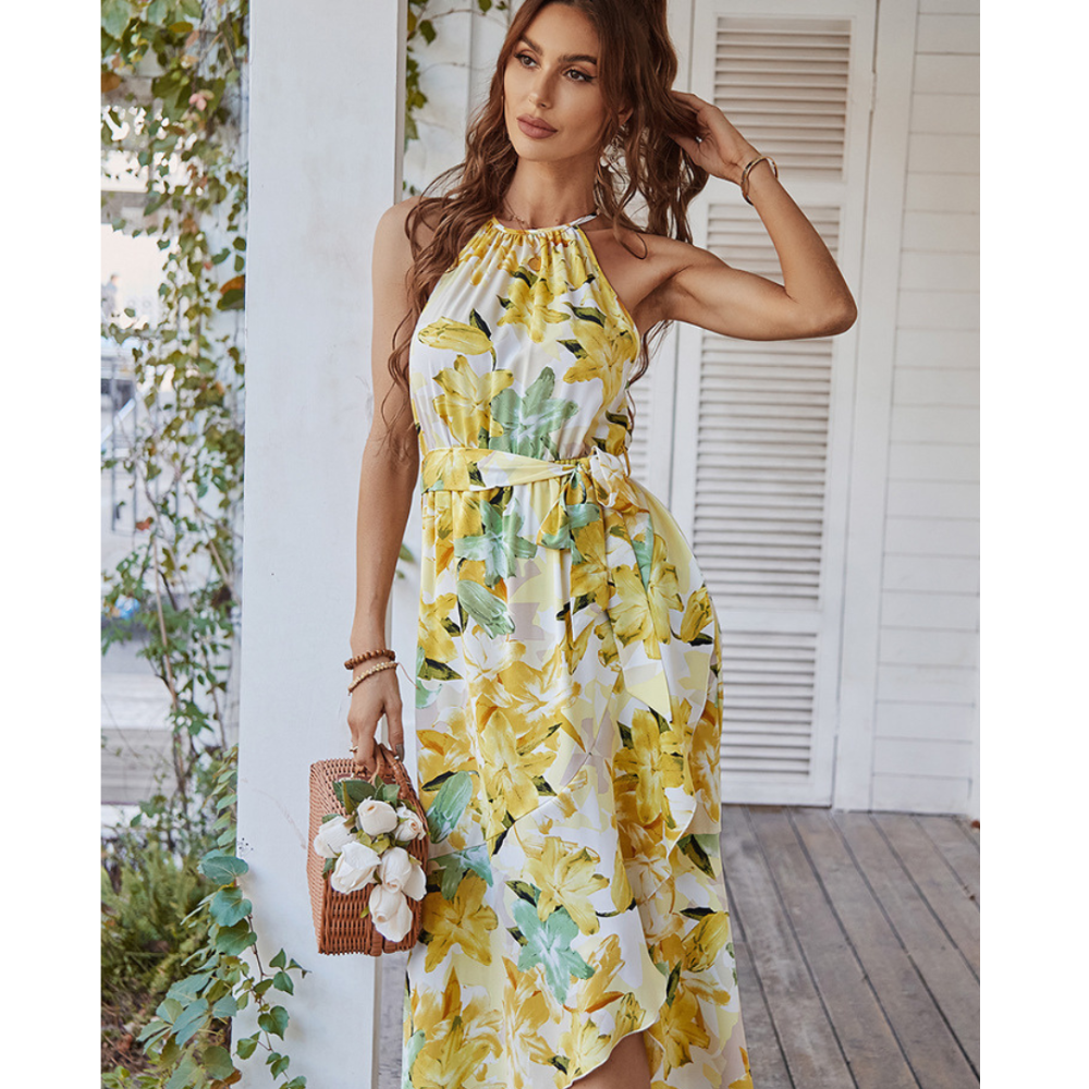 Floral Sleeveless Summer Dress-My Comfy Blouse