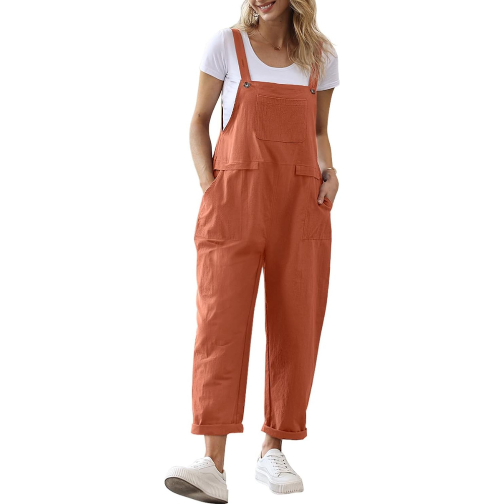 Loose And Cropped Wide Leg Rompers Fit For Women