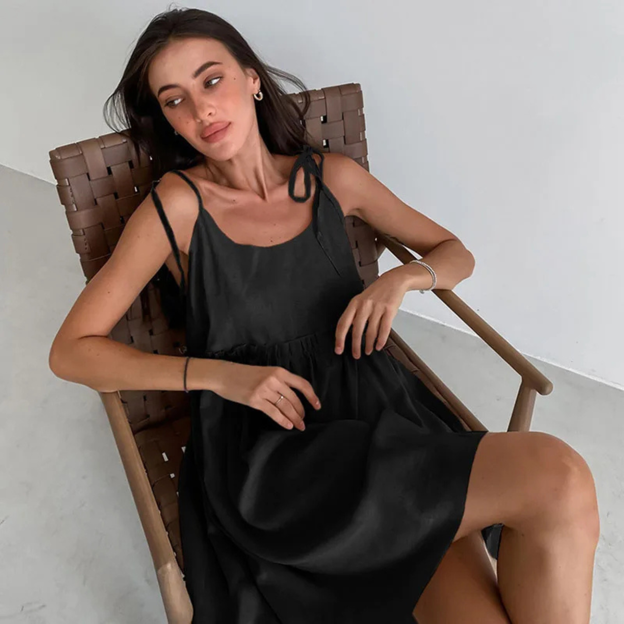 Lace Detail Sleeveless A Line Mini Dress For Women