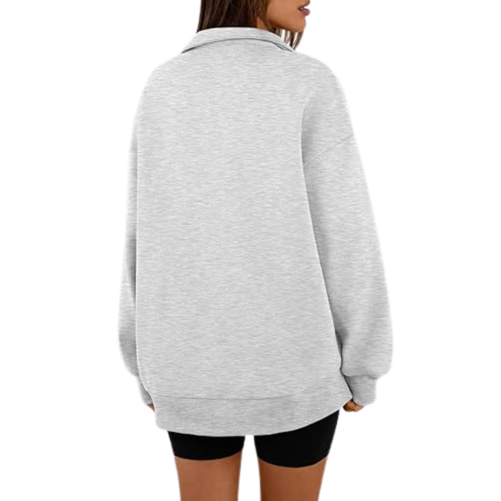 Women's Oversized Half Zip Fleece Sweatshirts