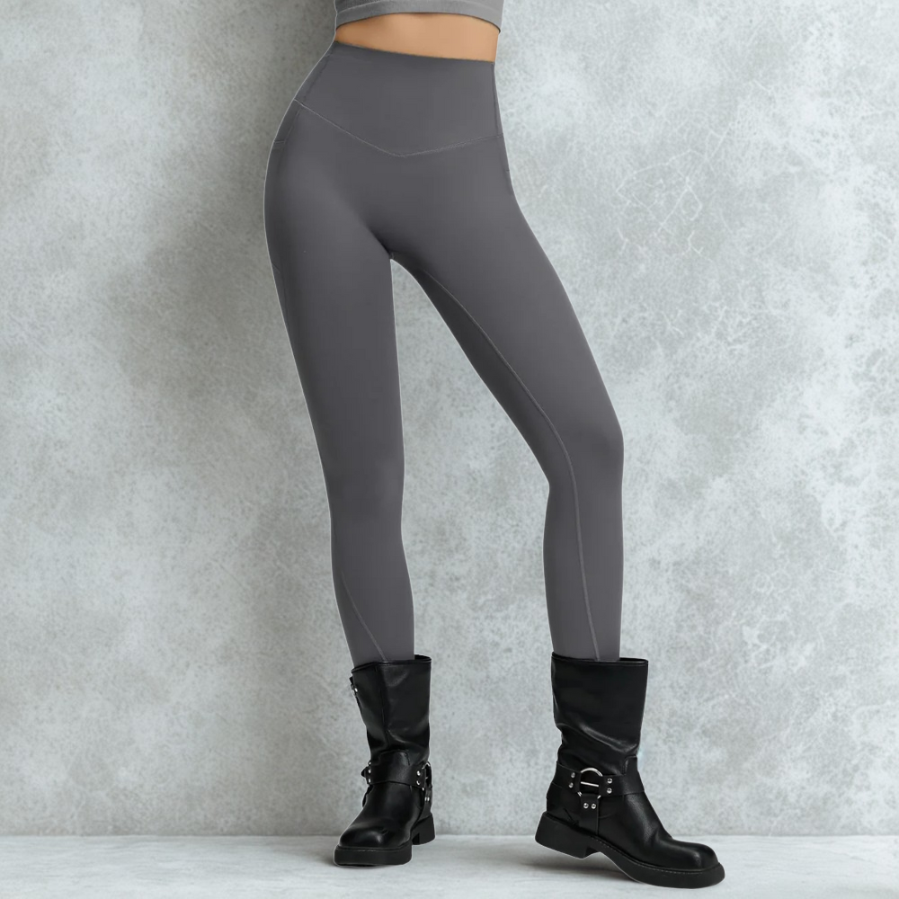 Butt Lifting Shaped Waistband And Side Pockets Leggings