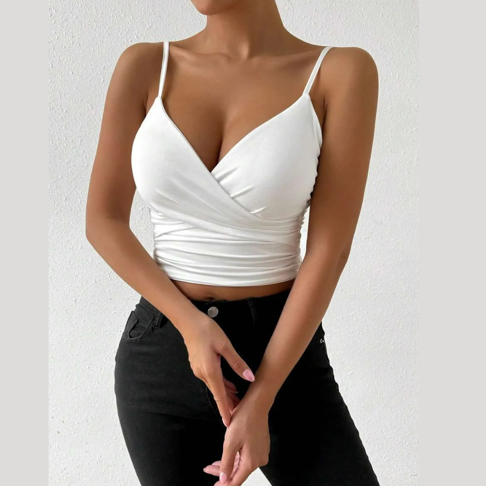Criss Cross Backless Tank Top For Daily Wear