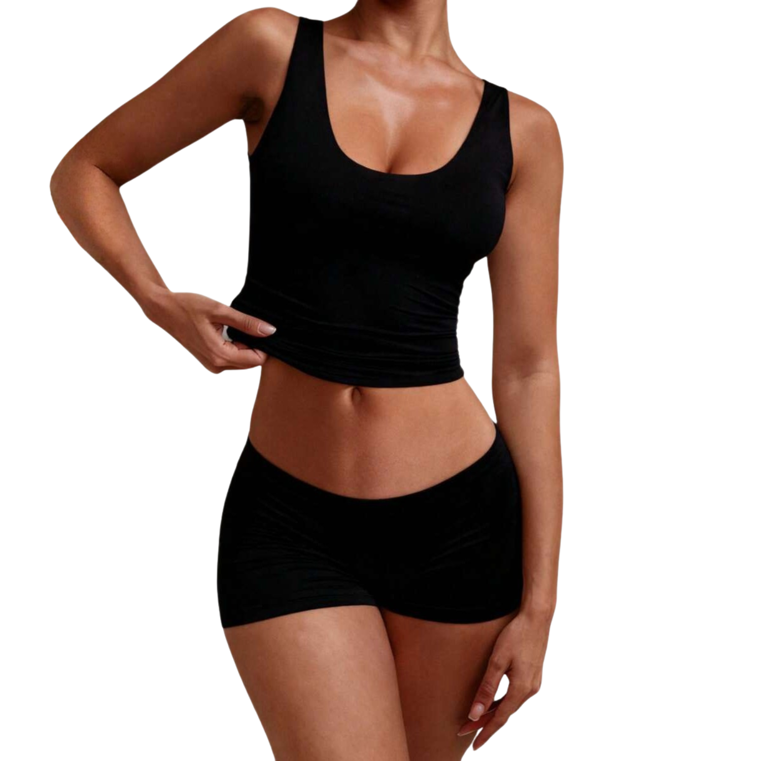 Casual Double Layer High Elasticity Sleeveless Tank Top For Women