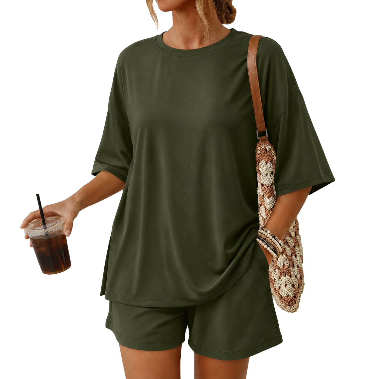 Casual Summer Lounge Set With Pockets For Women