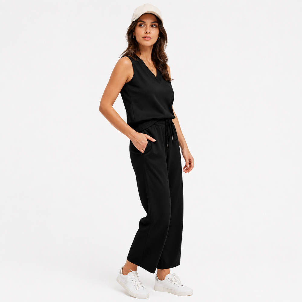 2 Piece Summer Outfits Matching Lounge Set Wide Leg Crop Pants For Women