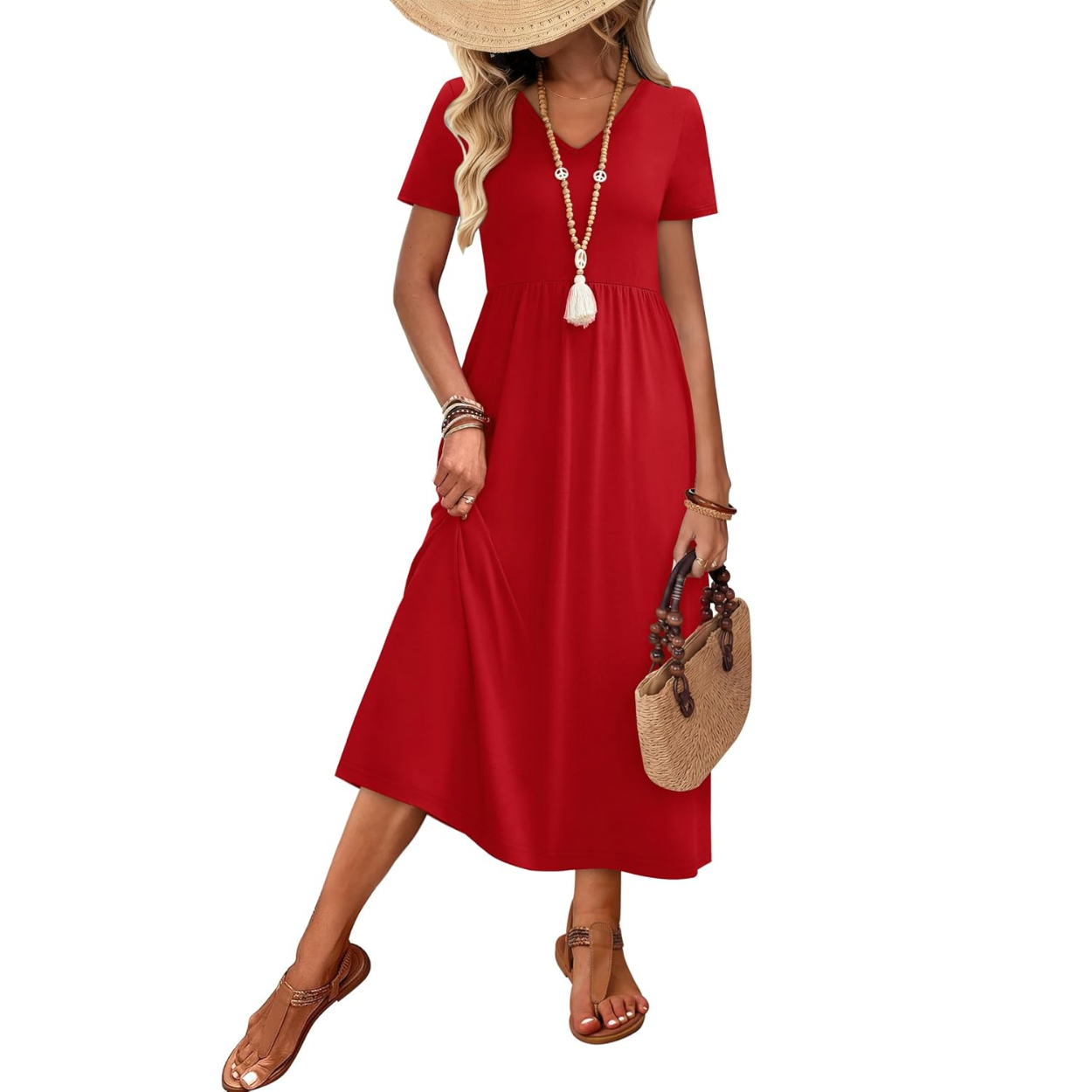 Casual Flowy Summer Beach Aline Dresses For Women