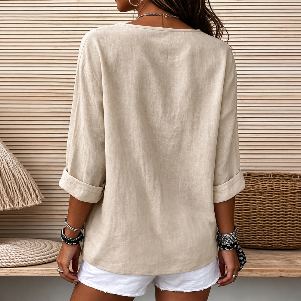 Casual Woven Summer Shirt For Women