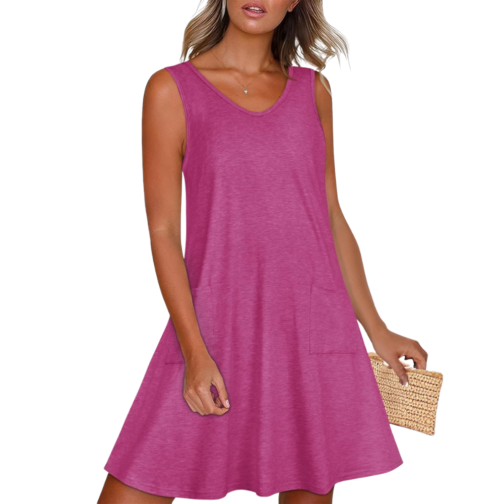 Casual Summer Loose Sleeveless Sundress For Women