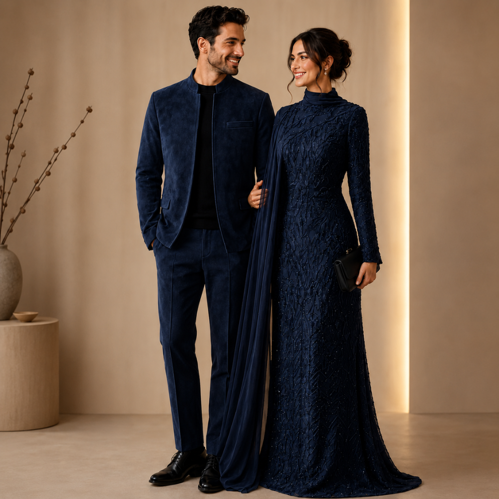 Matching Couple Wedding Outfit Set For Men and Women