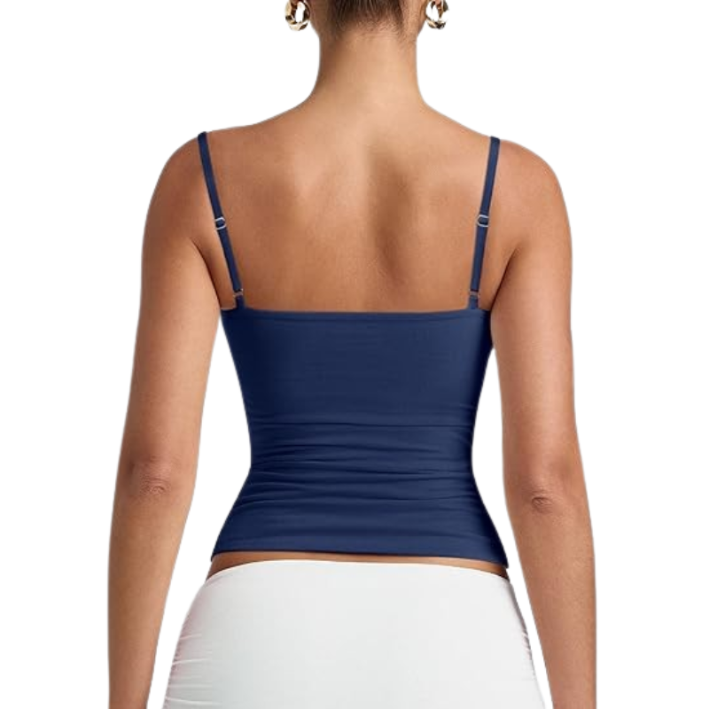 Women's Basic Double Lined Scoop Neck Tank Tops