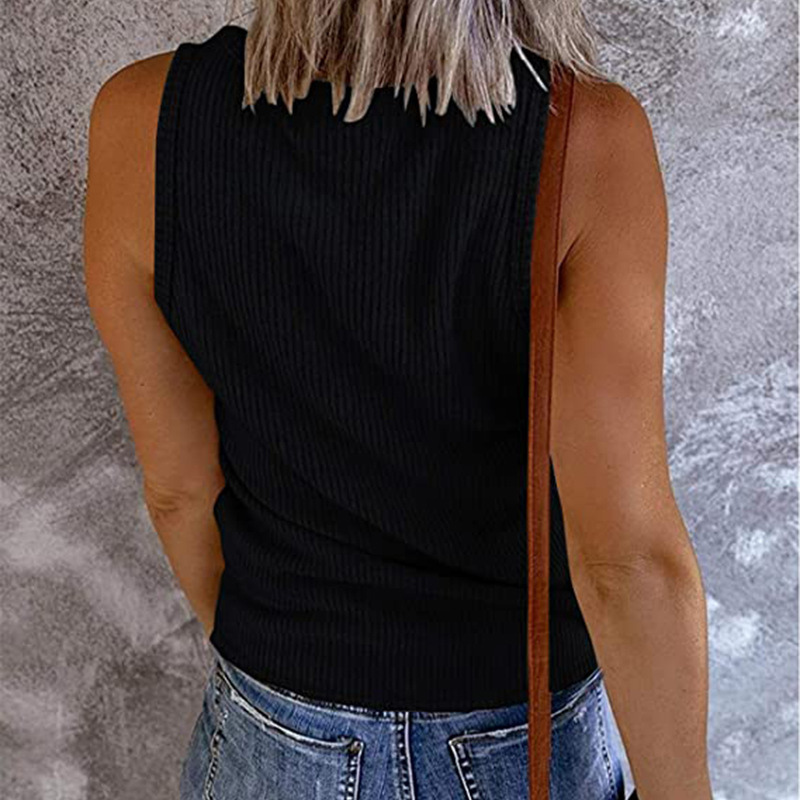 V Neck Sleeves Less Top-My Comfy Blouse