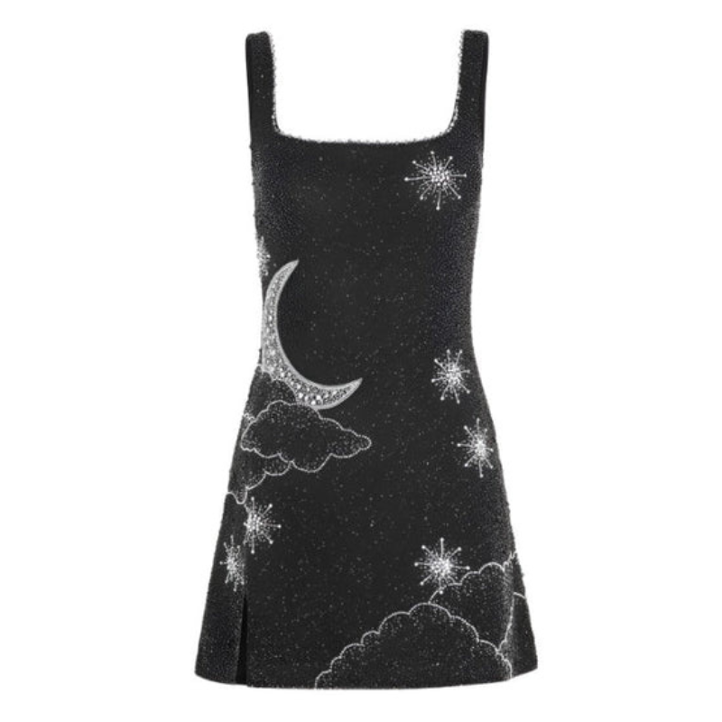 Midnight Sparkle Sleeveless Mini Dress-My Comfy Blouse