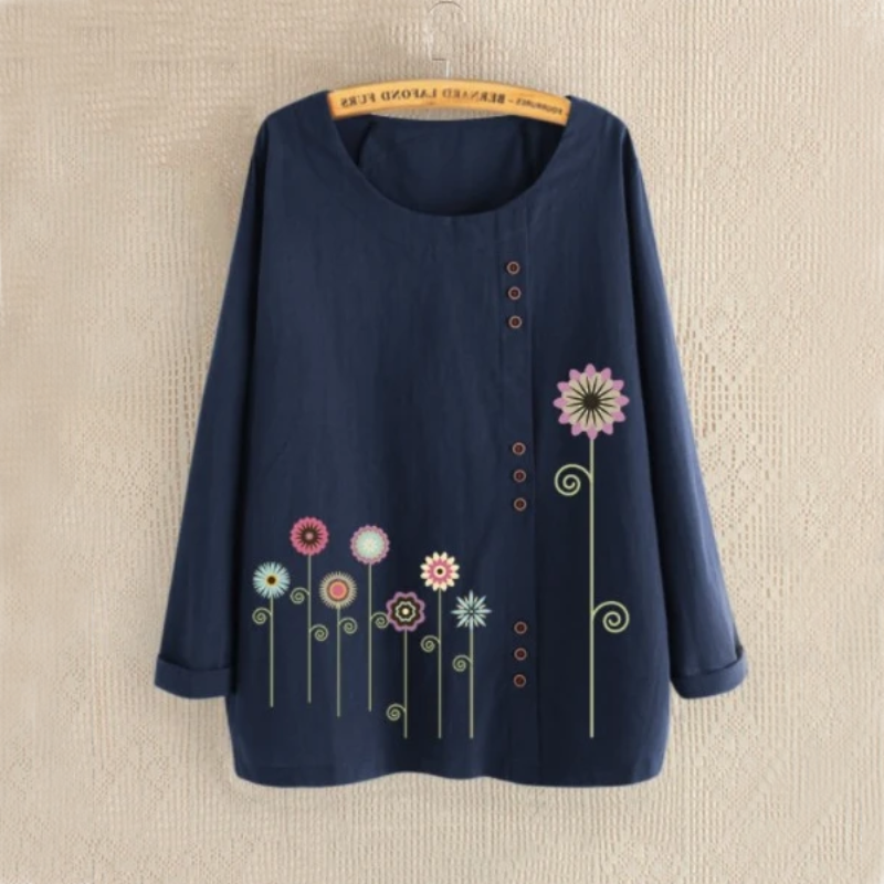 Flower Garden Summer Blouse-My Comfy Blouse