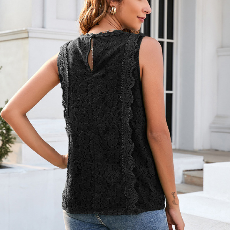 Sleeve Less Knitted Laced Blouse-My Comfy Blouse
