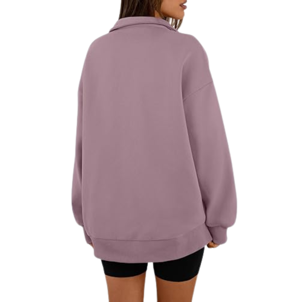Women's Oversized Half Zip Fleece Sweatshirts