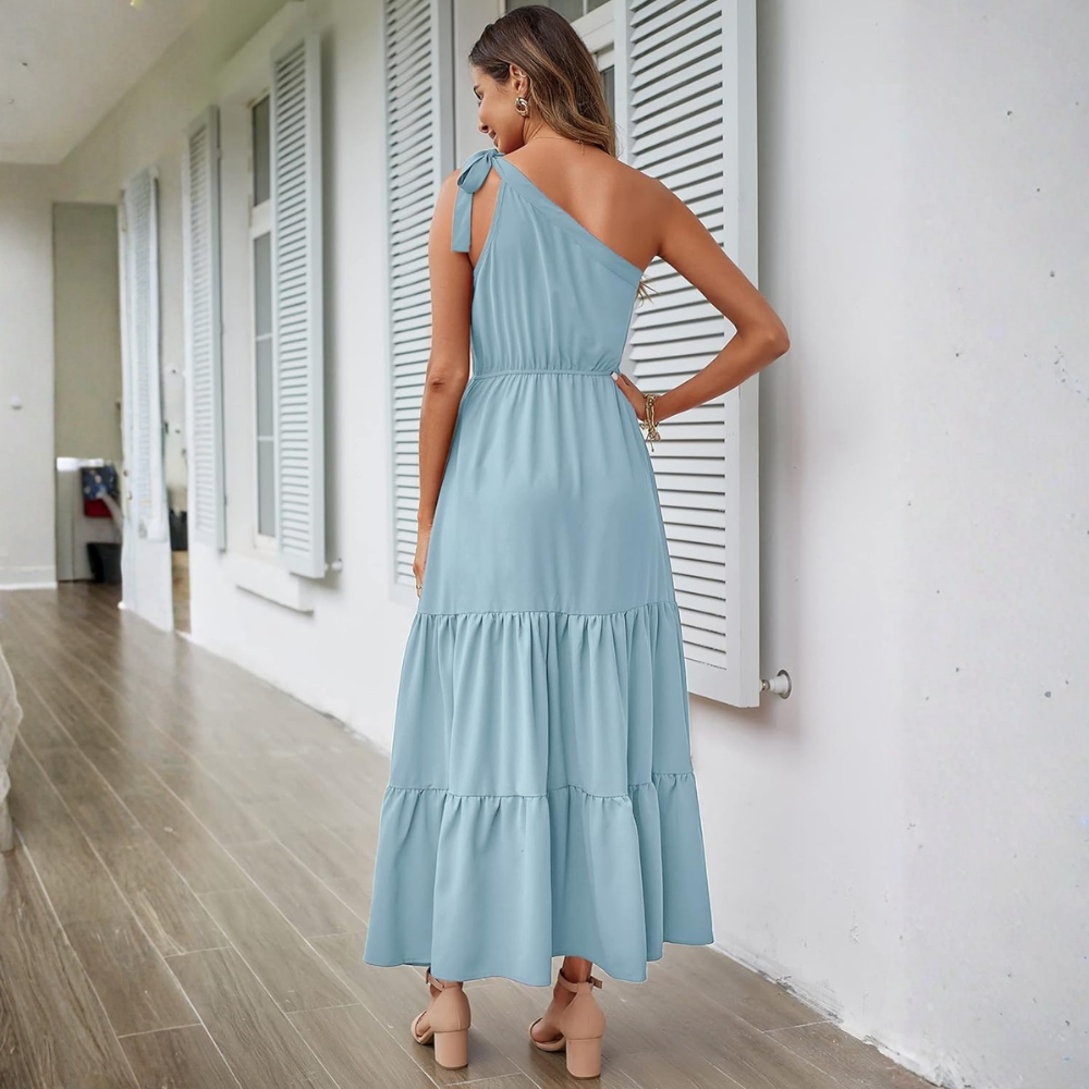 Summer Floral Ruffled Sleeveless Bohemian Maxi Dress For Women