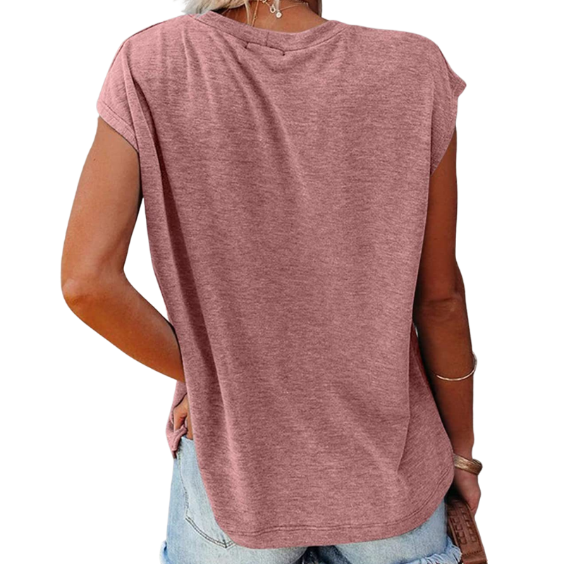 Shoulder Sleeves Solid Blouse-My Comfy Blouse
