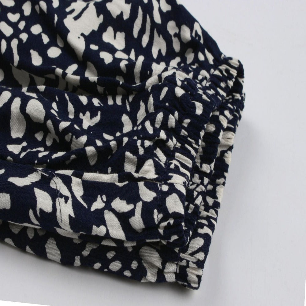 Abstract Pattern Flared Hem Full-Sleeves Shirt-My Comfy Blouse