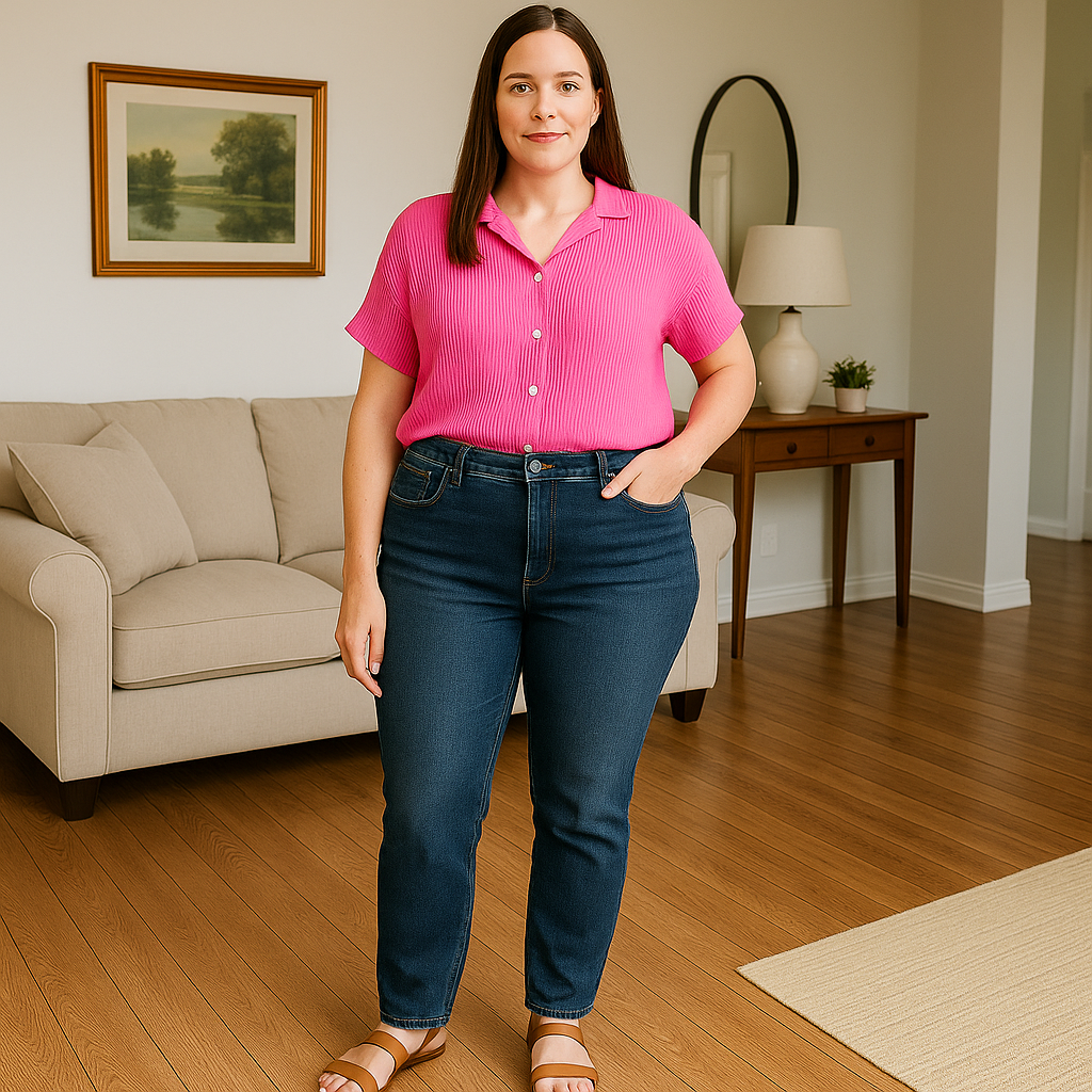 Contoured Fit Bootcut Jeans-My Comfy Blouse