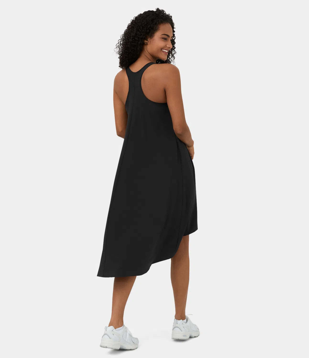 Midi Casual Dress With Backless Racerback And Side Pocket-My Comfy BlouseMidi Casual Dress With Backless Racerback And Side Pocket - Image 13