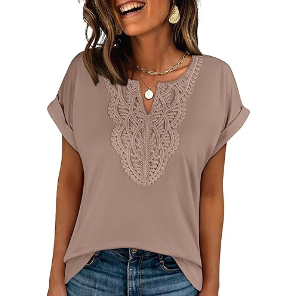 Vintage Inspired Smocked Blouse Casual Summer Wear For Women