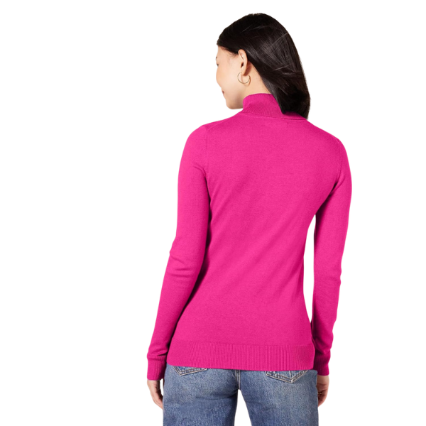 Womens Classic-Fit Lightweight Long-Sleeve Turtleneck Sweater