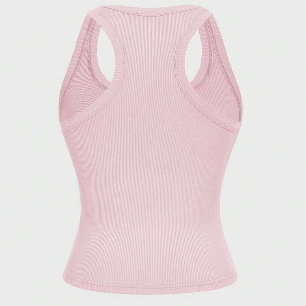 Casual Versatile Sleeveless Fit Square Crop Top For Women
