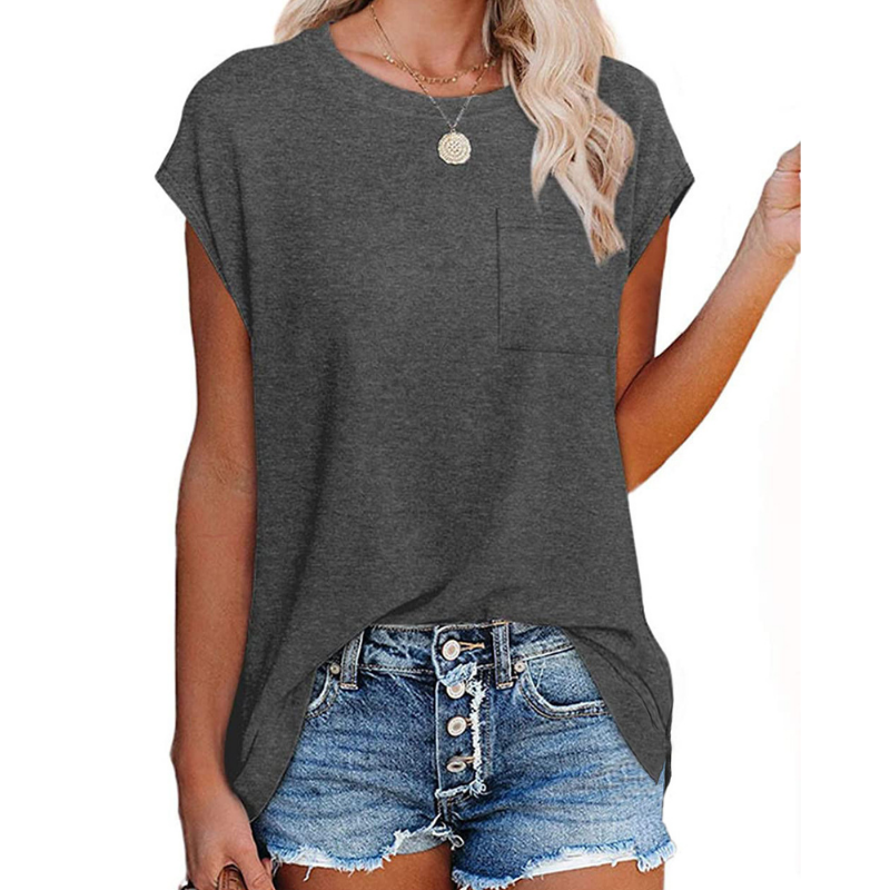 Shoulder Sleeves Solid Blouse-My Comfy Blouse