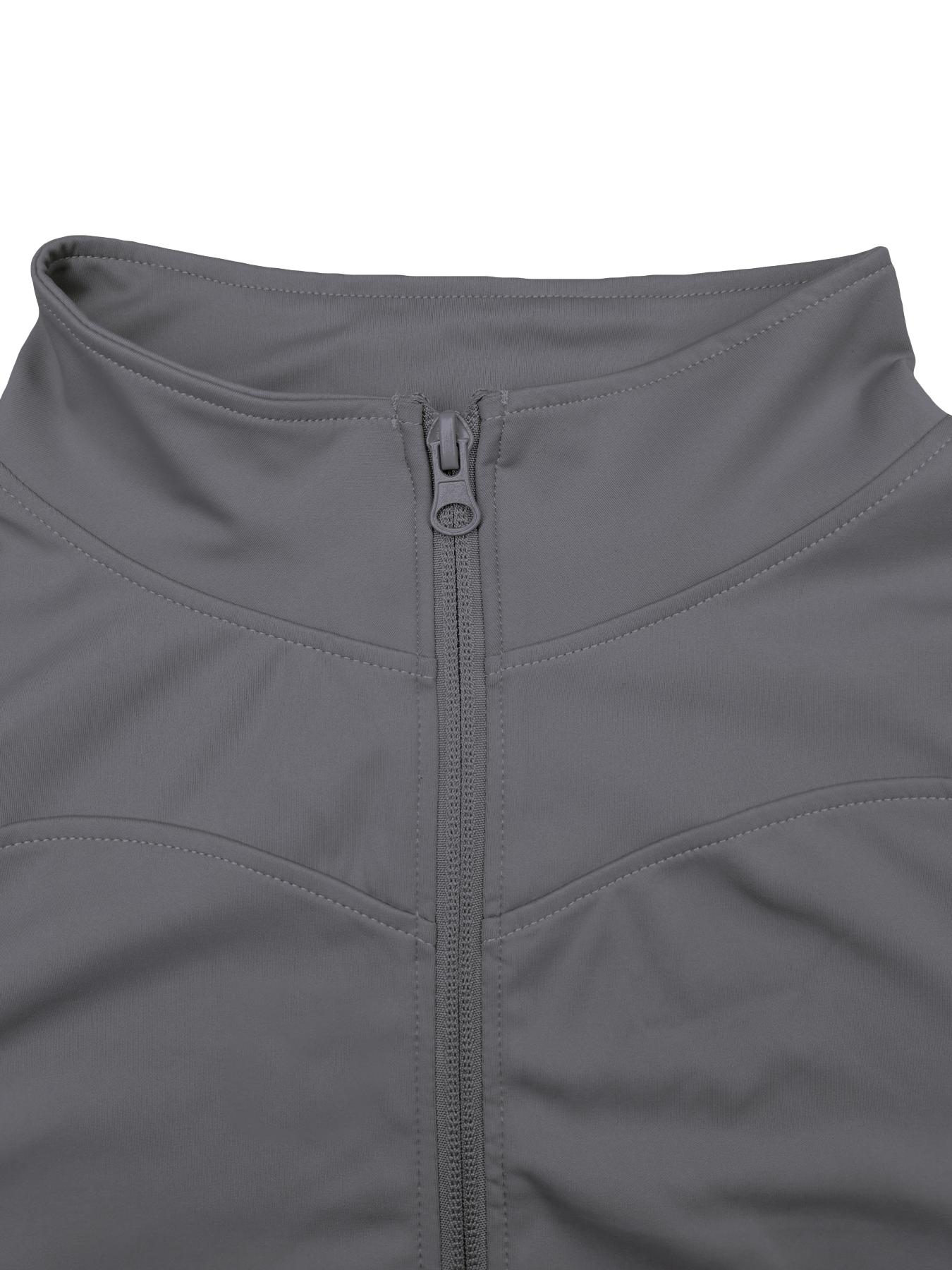 Women's Slim-Fitting Running Sports Jacket, Elastic Long Sleeve Yoga Zip Top, Casual Wear for All Seasons, Spring Sports Jacket