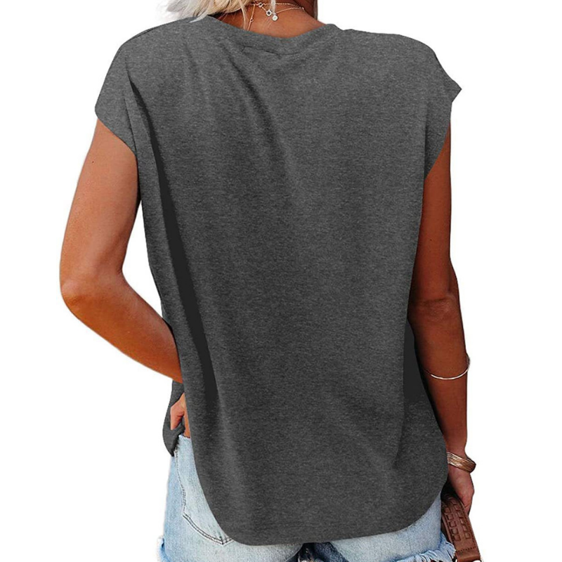 Shoulder Sleeves Solid Blouse-My Comfy Blouse