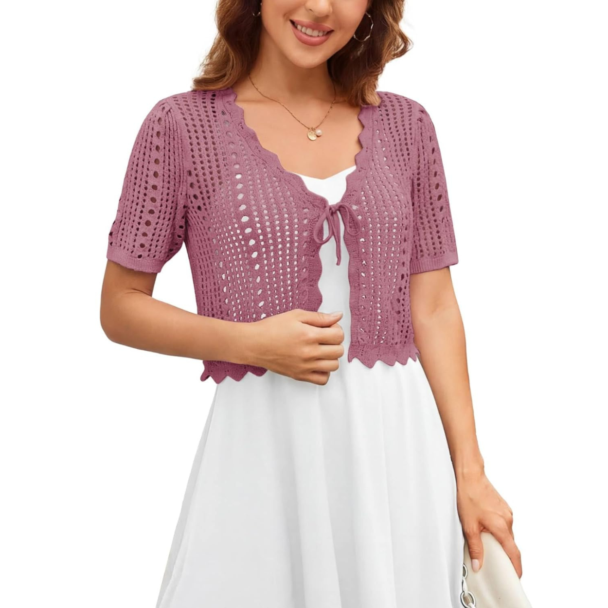 Casual Crochet Shrug Knit Sweater For Women