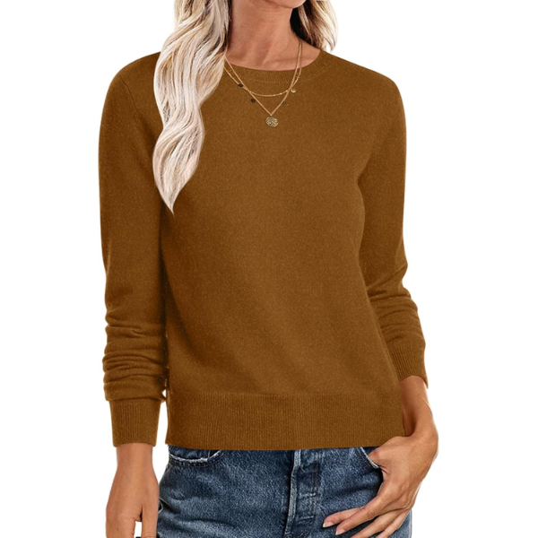 Women Long Sleeve Lightweight Crewneck Soft Basic Knit Loose Fit Pullover Top 2025 Fall Trendy Outfits