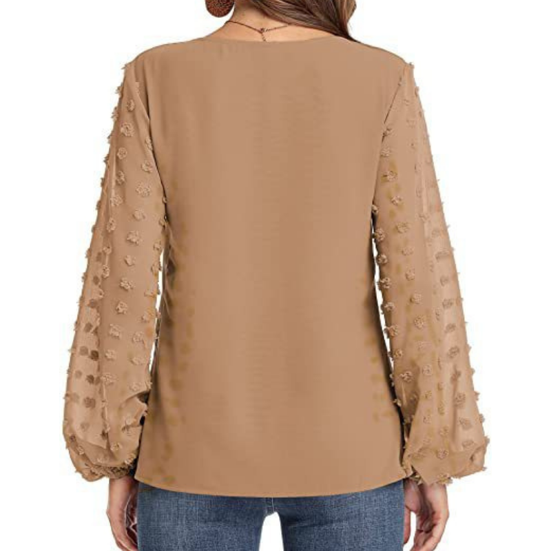 Long Dots Sleeves Blouse-My Comfy Blouse