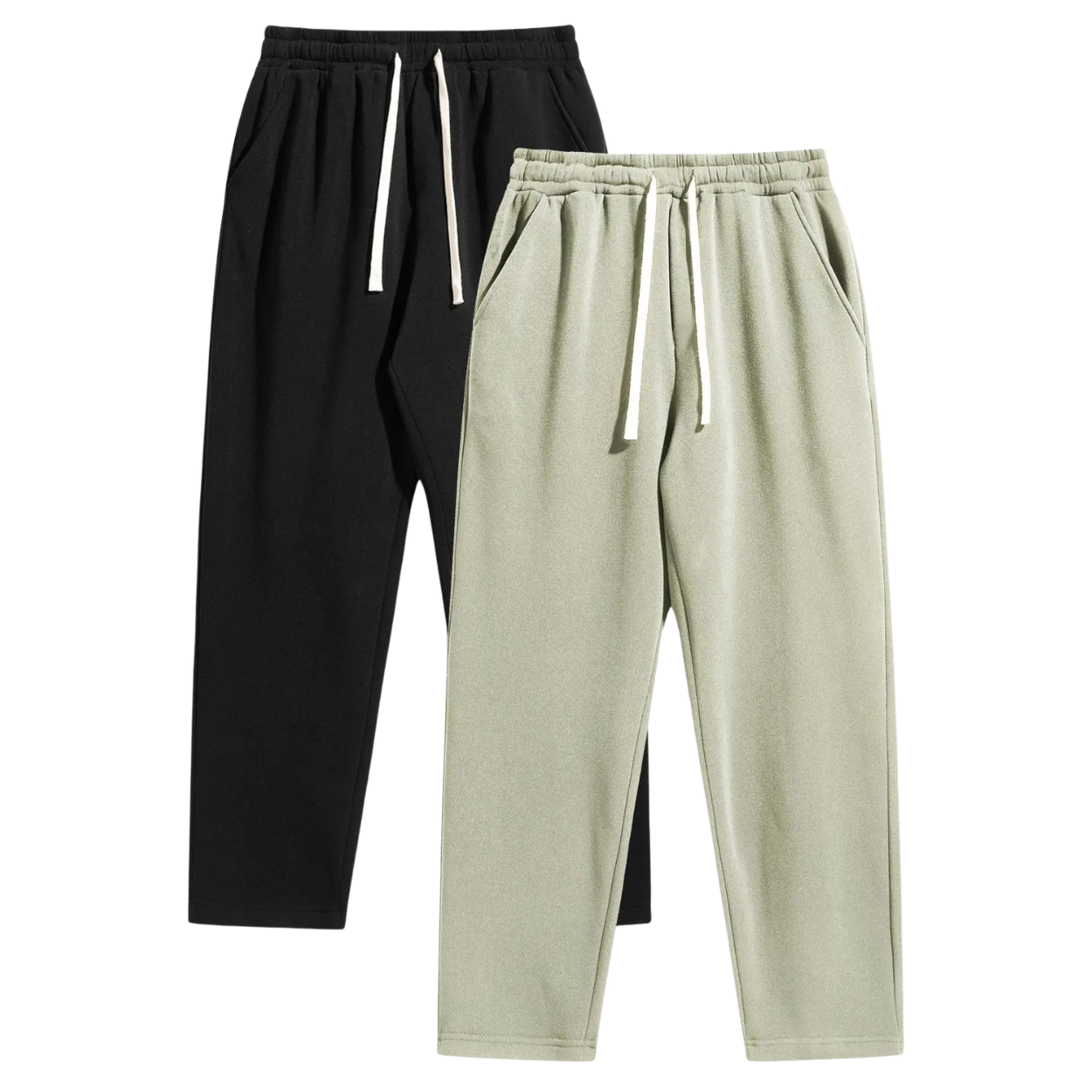2 Pieces Casual Sweatpants With Pockets For Men