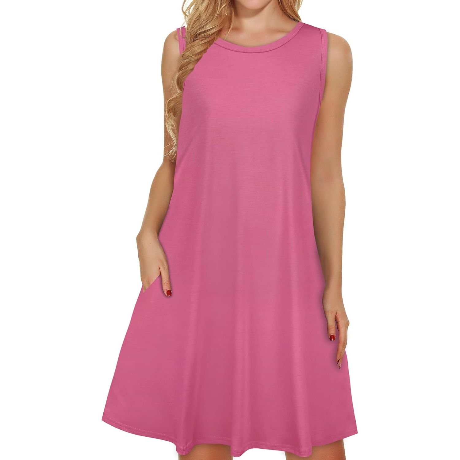 Beach Casual Sundress With Pocket For Women