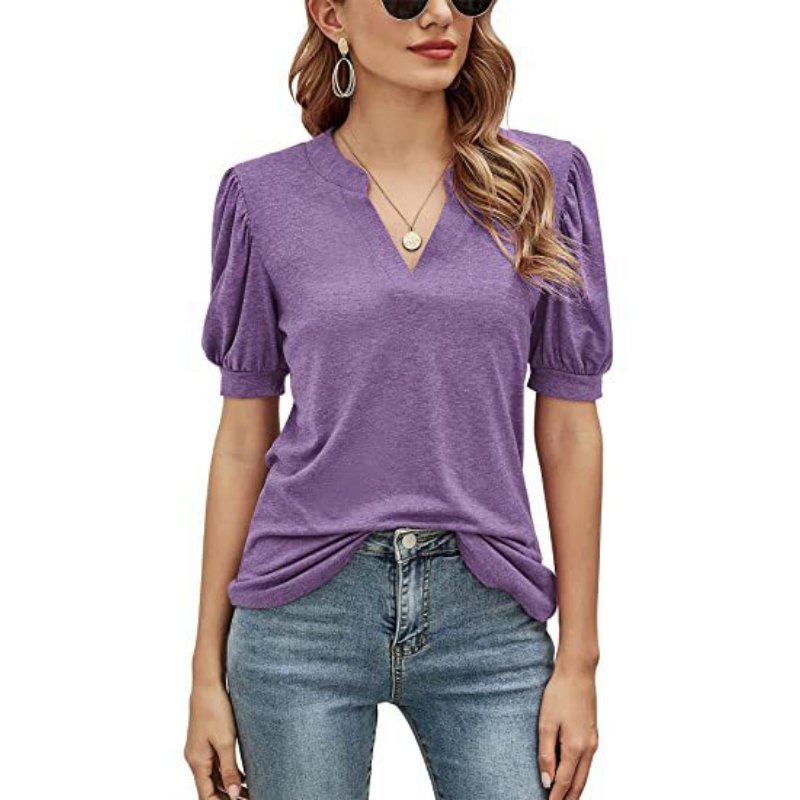 Puffed Sleeves Blouse-My Comfy Blouse
