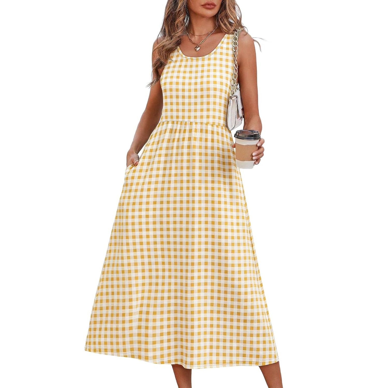 Casual Summer Midi Dress With Pockets For Women